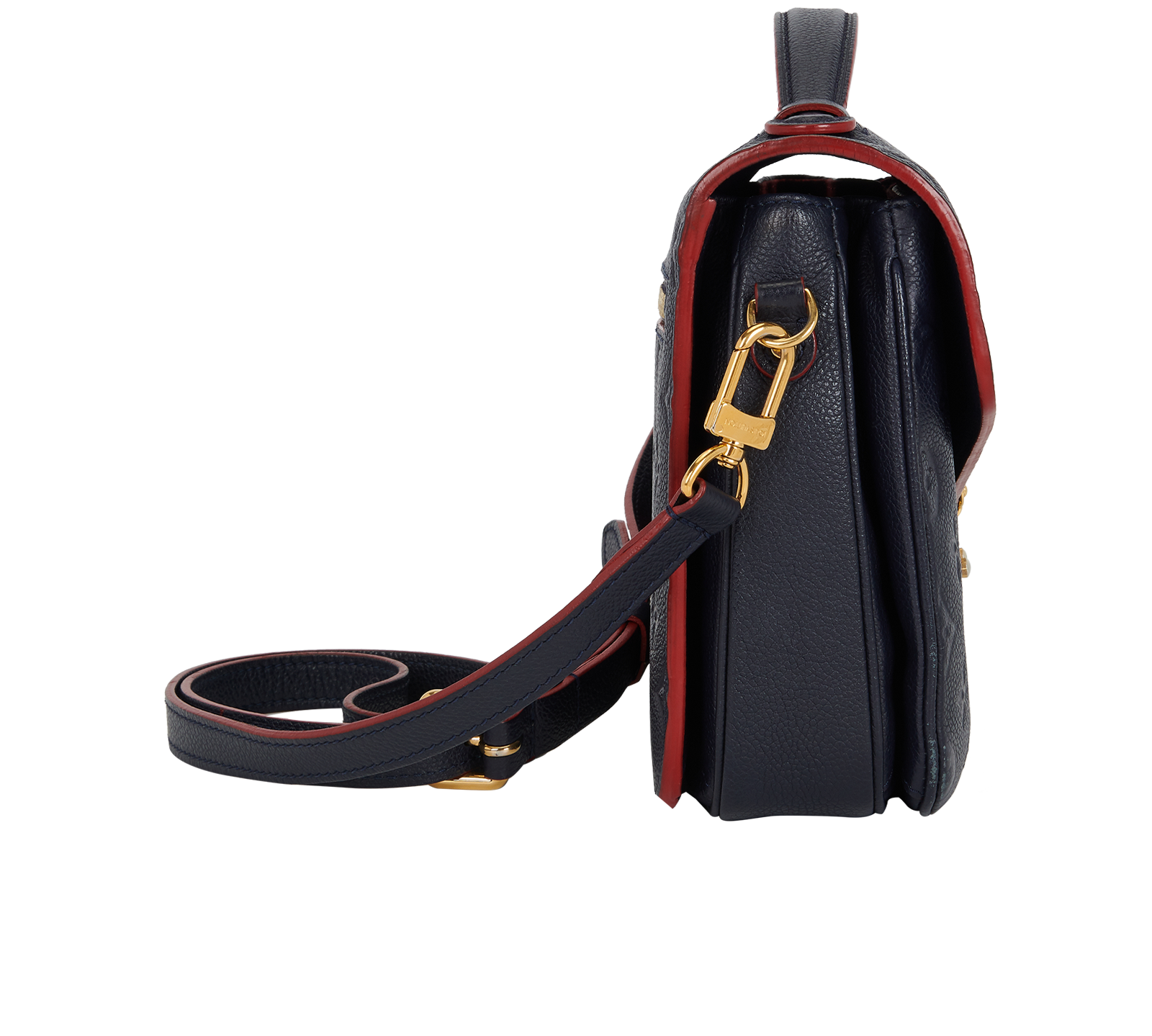 Pochette Metis, &pound;1,400, Handbags, Navy/Red, Leather, Side view